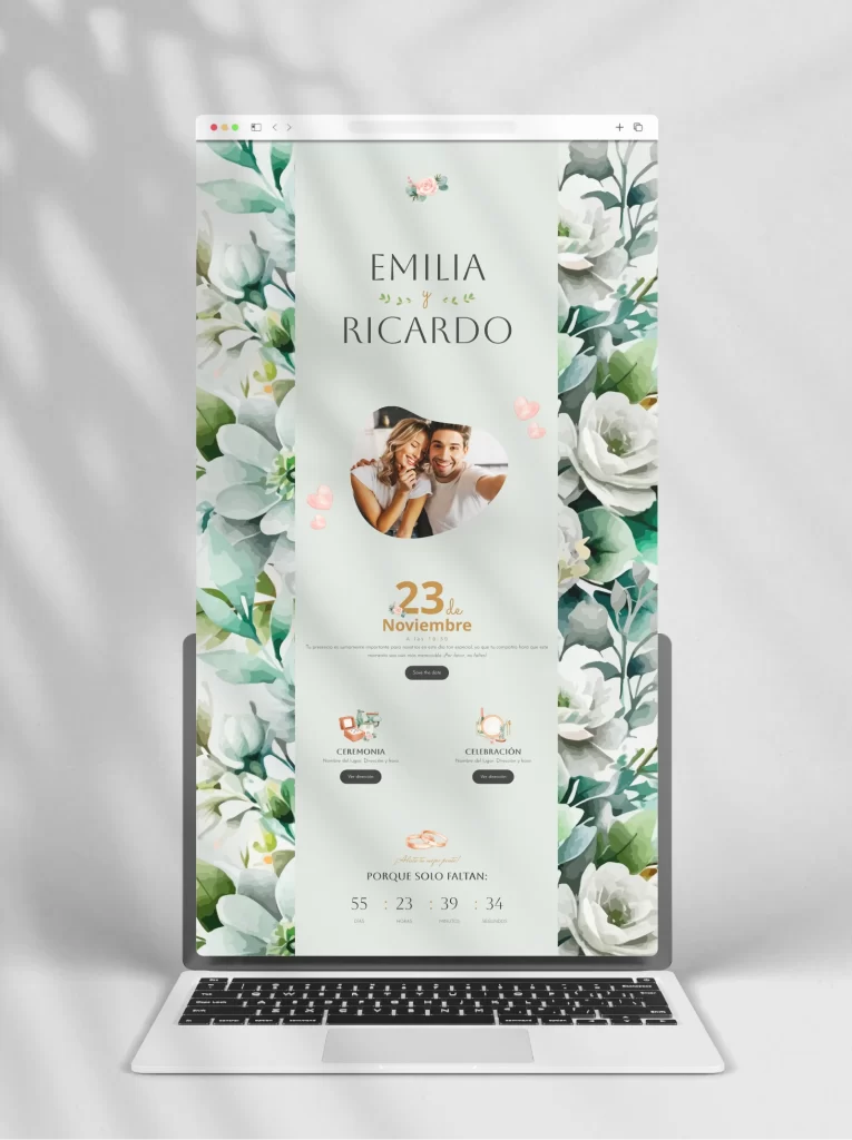 Invitaciones Recuerdos de matrimonio: Invitaciones digitales personalizadas para todo tipo de evento: Bodas, XV años, Bautizos y muchos más.