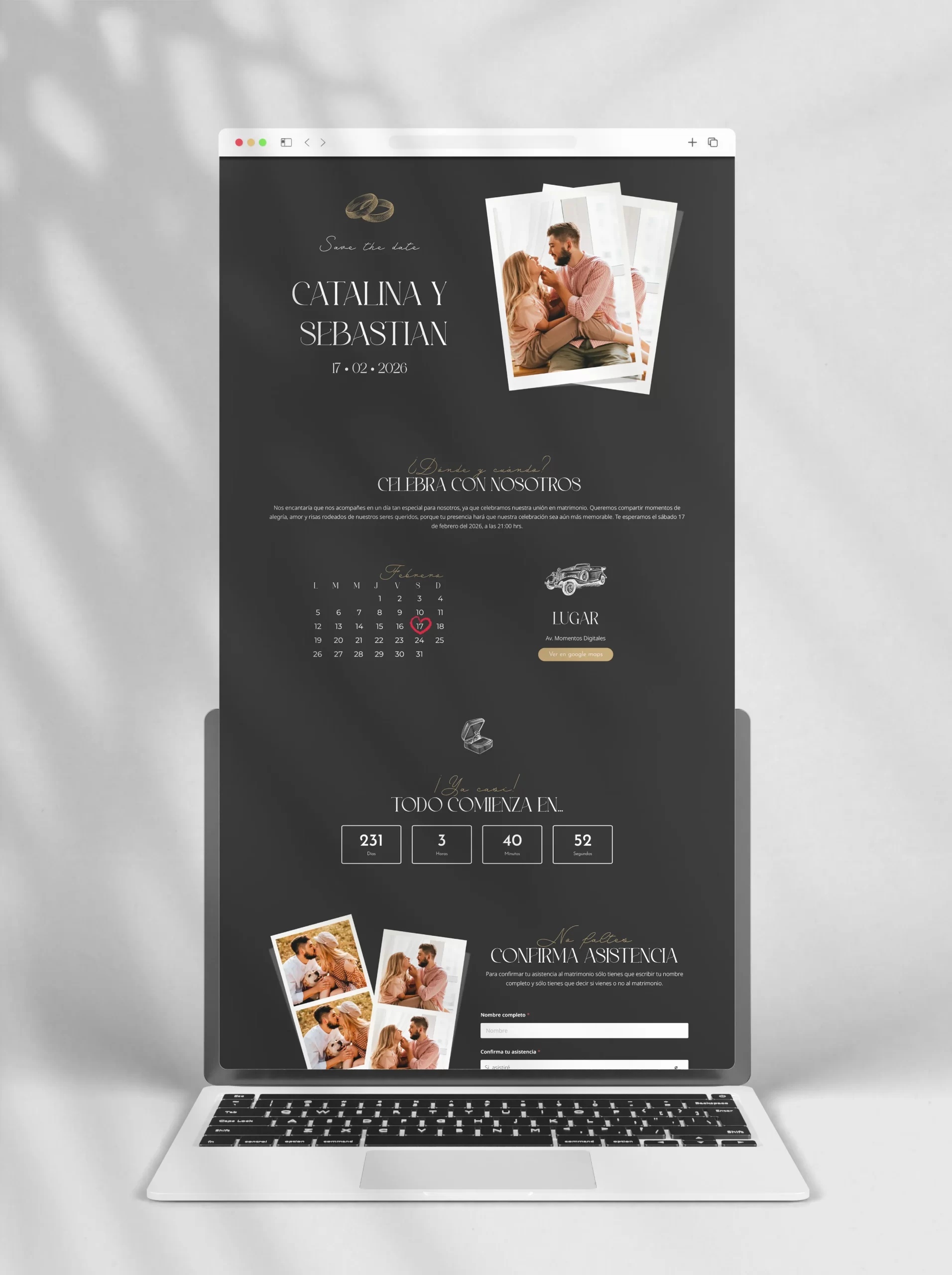 Invitaciones digitales personalizadas para todo tipo de evento: Bodas, XV años, Bautizos y muchos más.