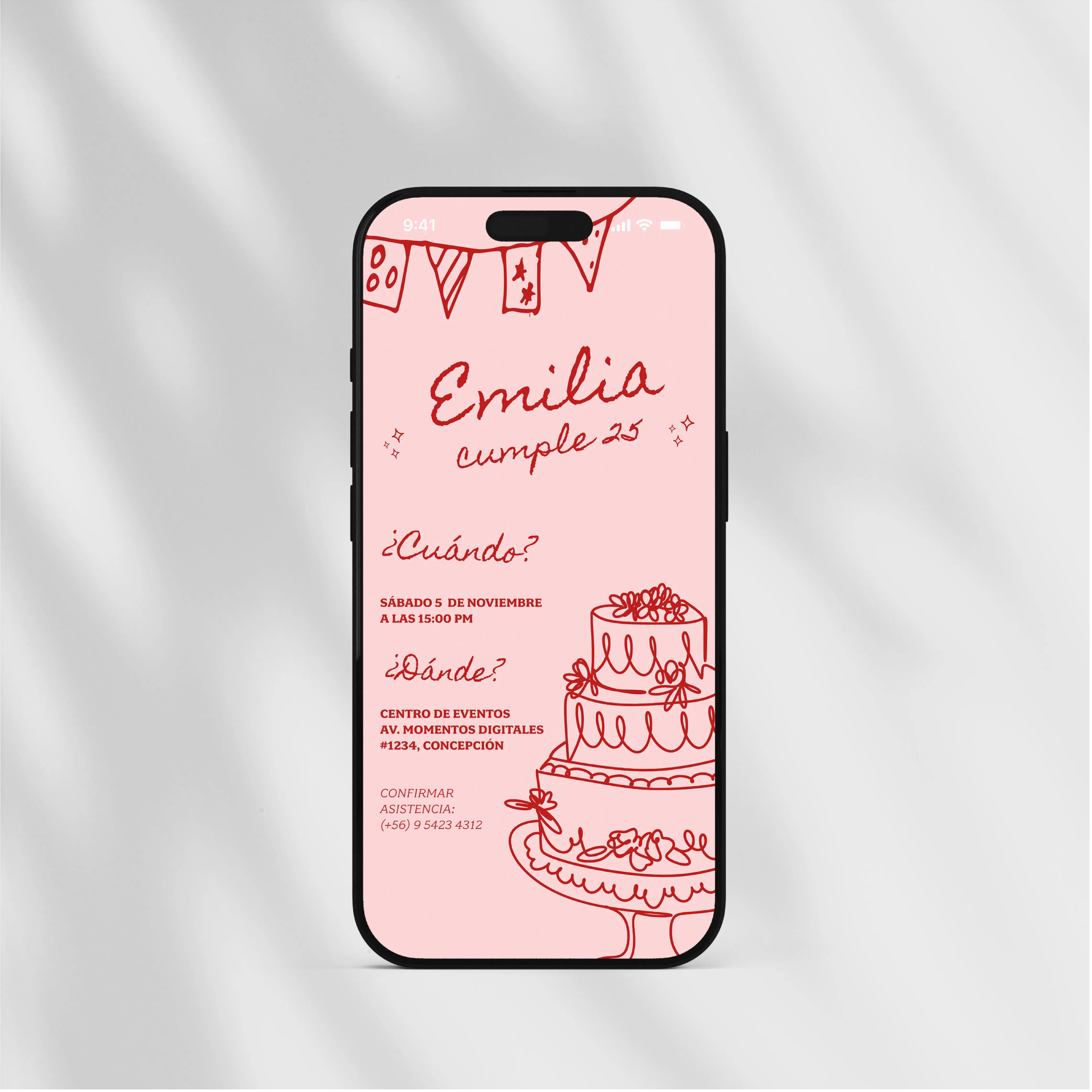 Invitación Digital de cumpleaños.