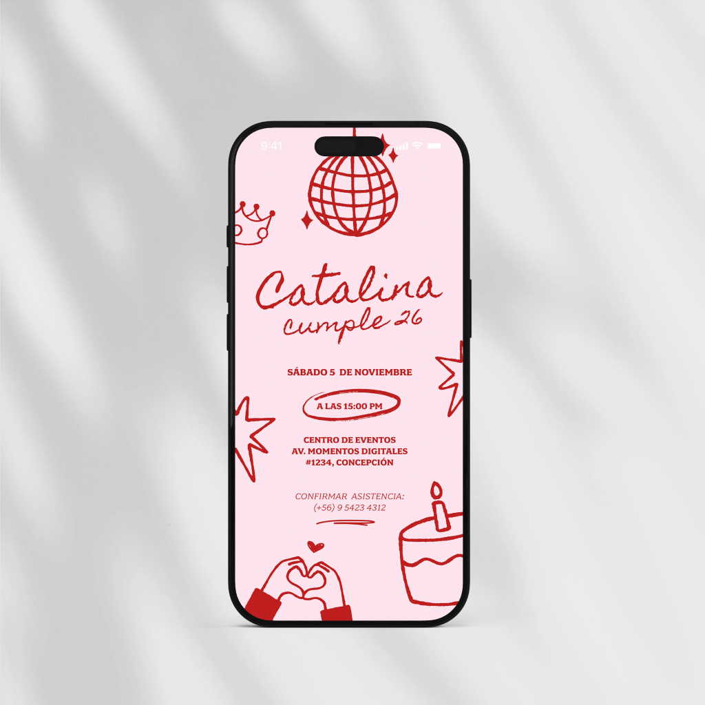 Invitación Digital de cumpleaños.